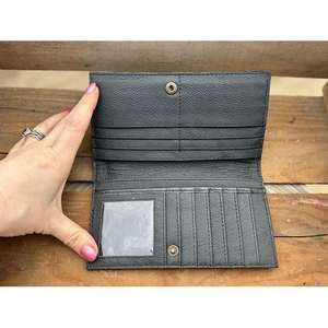 Nouveauté 2025 Portefeuille long vintage pour homme en cuir de vachette avec protection RFID, imprimé animal, doublure en cuir véritable, élégant, cadeau unisexe parfait - Product Image 2