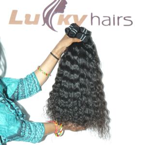 Extensions de cheveux humains brésiliens vierges naturels non traités trame bouclée cuticule alignée trame de génie Style de cheveux indiens - Product Image 6