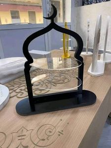 Decoración de Arco de Mezquita de Madera Blanca, Soporte para Mihrab, Adorno de Mesa para Ramadán, Eid Mubarak, Centro de Mesa Islámico para Oficina en Casa - Product Image 6