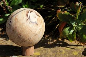 Centro de mesa de bola decorativa de madera para sala de estar comedor decoración del hogar hecho a mano - Product Image 5