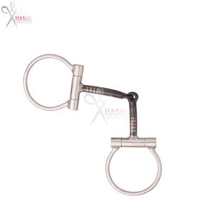 Mors de dressage western en acier inoxydable avec anneau de fixation décalé, embout en acier inoxydable, anneaux de fixation, marque HASHIR INTERNATIONAL pour chevaux - Product Image 4