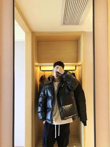 Fermeture éclair hommes doudoune imperméable coupe-vent respirant col montant haute rue Style 2024 hiver vente en gros Promotion moderne - Product Image 5