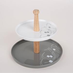 Soporte de Metal para Pasteles, Decoración Elegante para Celebración de Eid Mubarak, Soporte de Metal y Madera para Pasteles, Decoración Árabe de Inspiración Marroquí, Metal - Product Image 4