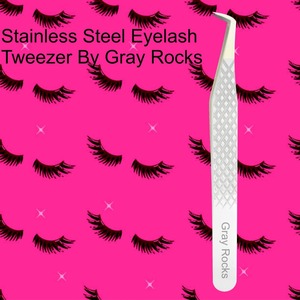 Pinzas de pestañas de mano de acero inoxidable reutilizables de la mejor calidad y alta calidad con 3 meses de garantía para extensiones de pestañas - Product Image 3