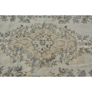 Vintage Rug, 5.7x8.6 ft Large Rug, <b>Brown</b> Blue <b>Wool</b> Rug - Product Image 5