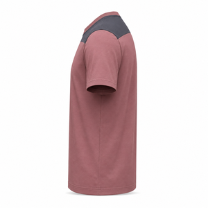 Camiseta Personalizada Color Rosa Empolvado con Paneles en los Hombros Color Carbón, Ropa Casual de Algodón para Hombre, Venta al Por Mayor - Product Image 6