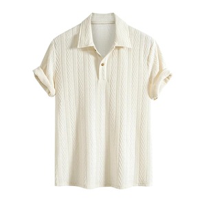 Nueva Camisa Casual para Hombre con Bolsillo, Media Abotonadura, Manga Corta, Color Sólido, Tela de Lona Texturizada, Secado Rápido - Product Image 3