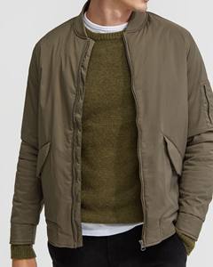 Beau blouson bombardier matelassé léger hommes hiver spécial vêtements décontractés et d'extérieur avec fermeture à glissière avec patchs personnalisés - Product Image 1