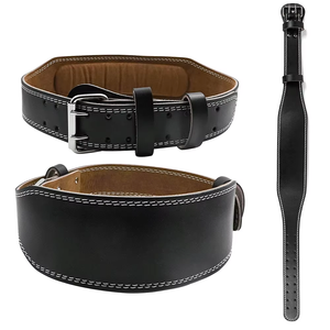 Cinturón de gimnasio de cuero de vaca unisex, equipo de seguridad de fitness protector de levantamiento de pesas ajustable personalizado OEM, superventas - Product Image 1