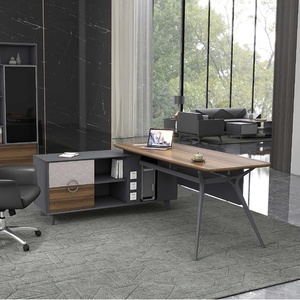 Customized Premium Boss Office Table Luxury Modern L Shape Wooden Executive <b>Desk</b> <b>Large</b> Commercial Workspace Furniture Manufactur - Product Image 4