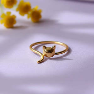 NOVAMART Fine Kid's Trendy Animal Claw-Set Brass <b>Ring</b> with Gold Plating Wholesale Export - Product Image 2