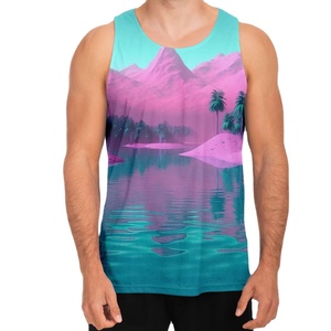 Camiseta sin Mangas para Hombre, Transpirable, Antiencogimiento, Antipilling, Casual, Sublimada, Sólida, 180g, Totalmente Personalizable, Servicio OEM, Alta Calidad, Nueva - Product Image 1