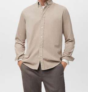 CAMISA CLASSIC-FIT: Ajuste clásico. Tela 100% algodón. Micro pana. Collar abotonado. Base redondeada. - Product Image 1