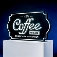 Enseigne lumineuse LED personnalisée, signalétique publicitaire illuminée, fabricant d'affichages de logo en acrylique