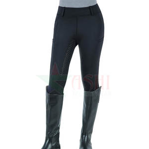 Culottes d'équitation pour femmes, respirantes, antidérapantes, jodhpurs, collants d'équitation, taille mi-haute, imperméables, coupe-vent, spandex/polyester - Product Image 1