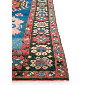 Tapis en laine noué à la main Nuray Blue, motif géométrique, tapis rectangulaire pour couloir, décoration de salon, taille 9x12, idéal pour les voitures - Product Image 4