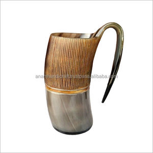 Handcrafted Agate <b>Drinking</b> <b>Horn</b> Customized Natural Carving in Viking Style for Beer or Buffalo <b>Drinking</b> Tankard - Product Image 3