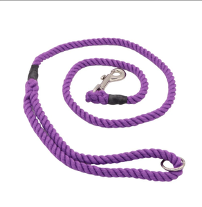 Correa para Perro Hecha a Mano con Cuerda de Algodón de Color Personalizado y Patrón Animal para Animales Pequeños - Product Image 1