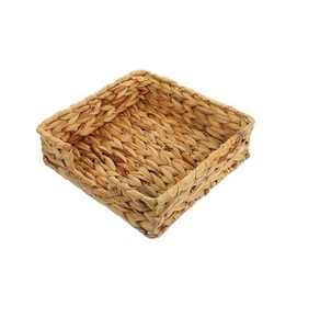 Bandeja de mimbre tejida cuadrada al por mayor, bandeja de agua trenzada para servir frutas, bandeja de mimbre tejida, superventas de La India - Product Image 1