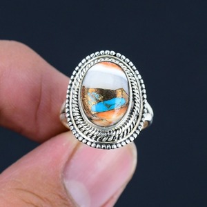 Anillo clásico joyería para mujer plata estilo bohemio joyería 925 plata esterlina turquesa piedra preciosa anillo hecho a mano regalo para esposa - Product Image 2