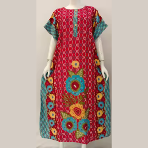 Camisón informal de verano para mujer, hasta la rodilla, cintura elástica, cómodo para uso diario, talla jumbo - Product Image 2