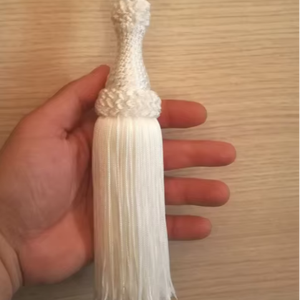Luxury Big White Tie Back With Tassel. Elegant Drapery for Window Curtain - Product Image 1