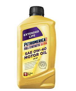 Lubricante Automotriz Sintético ULTRA de Petromerica, Aceite de Motor Antidesgaste, Paquete de 6, 1 Cuarto de Galón - Product Image 1