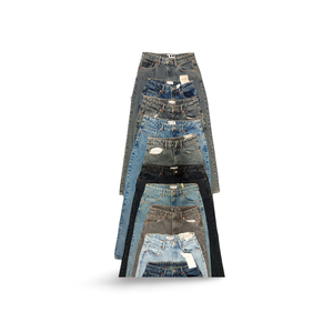 Pantalones vaqueros planos ajustados de cintura media para mujer, ecológicos, antiarrugas, transpirables, informales, lavados de alta calidad - Product Image 5