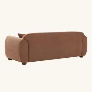 Ensemble de canapé en microfibre incurvé de haute qualité Arlo, trois places avec coin et fonction capitonnée pour les salons ou les appartements - Product Image 2