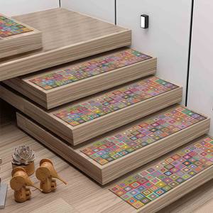 Tapis imprimé à motifs géométriques, tapis d'escalier moderne et coloré pour la décoration de la maison, tapis de marche - Product Image 5