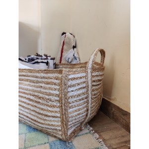ตะกร้าเก็บของแบบถักสี่มุมขนาดใหญ่พิเศษตะกร้าสานด้วยมือของตกแต่งบ้านสไตล์โบฮีเมียนผ้าห่มและที่เก็บของเล่นที่เป็นมิตรต่อสิ่งแวดล้อม - Product Image 4