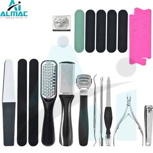 ALMAC Ensemble de 12 outils de pédicure en acier inoxydable de qualité salon durable, sans rouille et facile à désinfecter - Product Image 1