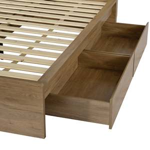 Cadre de lit double et queen/king en bois massif scandinave et moderne pour l'ameublement de la maison - Product Image 6