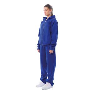 Sudadera con capucha y cremallera con logotipo personalizado de nuevo diseño y conjunto de chándal de pantalón acampanado 100% algodón Active Wear chándal para hombres - Product Image 5