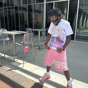 Shorts de Punto de Alta Calidad con Cordón Ajustable, Cintura Media, Corte Holgado, Estilo Urbano, Acogedores, Ecológicos, de Pelo Sintético - Product Image 6