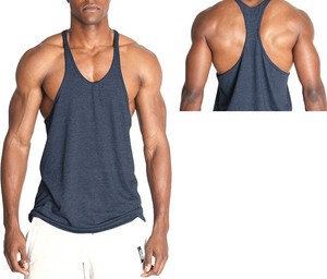 Débardeur de course personnalisé avec logo, sans manches, imprimé, séchage rapide, respirant, 100% polyester, vêtements de sport, de loisirs et d'entraînement pour hommes - Product Image 2