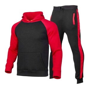 Venta al por mayor personalizado de los hombres 100% de algodón Jogging traje cómodo de dos tonos con capucha chándal con pantalones al por mayor y pantalones sudaderas con capucha - Product Image 5