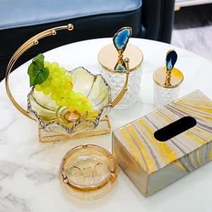 Floral Design Glass Decorative Bowl with Elegant Moon Shaped Stand Stylish Table Centerpiece for Home Kitchen and Living Room - Product Image 5