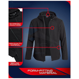 Chaqueta de lluvia para correr transpirable impermeable de nailon de poliéster de alta calidad para hombres Softshell ligero con empacable - Product Image 2