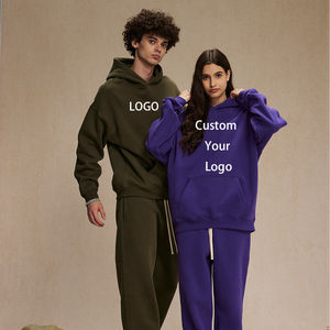 Personnaliser des sweats à capuche et des pantalons de survêtement unisexes 100% coton, surdimensionnés, 400 GSM, haute qualité, pour la mode streetwear - Product Image 5