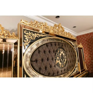 Juego de muebles de dormitorio de lujo con armario funcional Muebles de hogar brillantes de lujo de EE. UU. Muebles King Size