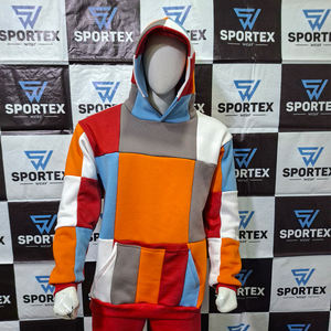 Sweat-shirt à capuche unisexe surdimensionné en coton 100% pour l'hiver, streetwear chaud, multicolore, tendance - Product Image 1