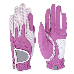 Guante de Golf de Cuero Cabretta Premium con Diseño de Salpicaduras de Pintura Negra, Ajuste Flexible, Piel de Oveja Duradera, Cuero Sintético - Product Image 1