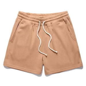 2025 pantalones cortos de gimnasio para correr de cintura media para hombre 100% algodón French Terry transpirables y cómodos para Fitness correr y sudor corto - Product Image 5