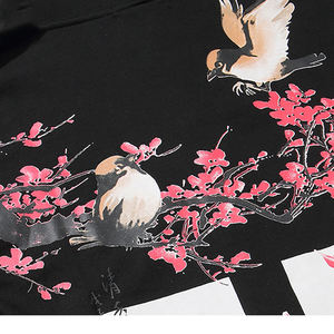 Sweat-shirt à capuche pour homme, Hip Hop, imprimé oiseau Floral, Harajuku, Streetwear, pull d'automne, Hip Hop, surdimensionné, prix d'usine, 2022 - Product Image 5