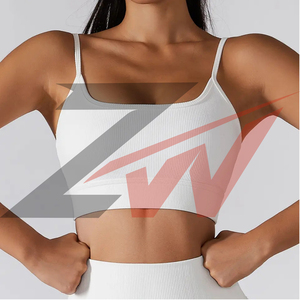 Sujetador deportivo de moda para mujer con espalda cruzada, logotipo personalizado, transpirable, para yoga y fitness, ideal para correr al aire libre - Product Image 3