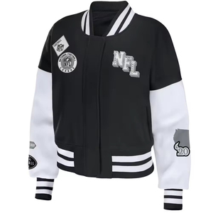 Chaquetas Varsity de Lona de Alta Calidad al por Mayor, Transpirables, con Letras Bordadas Personalizadas para Hombre, Chaqueta de Moda para Invierno - Product Image 5
