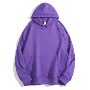 Sudadera con capucha y hombros caídos de gran tamaño con logotipo personalizado para hombre, sudadera básica en blanco hecha de algodón 100% para invierno - Product Image 1