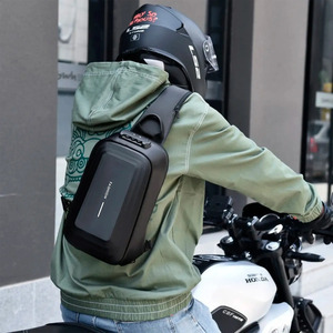 Sac de poitrine tactique à bandoulière avec port USB, sac à bandoulière, sac antivol - Couleurs assorties - Product Image 5