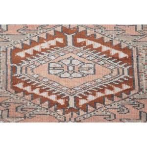 พรมวินเทจตุรกีขนาด 2.3x9.1 ฟุต, พรมปูพื้น, พรมขนสัตว์สีน้ำเงินน้ำตาล - Product Image 5